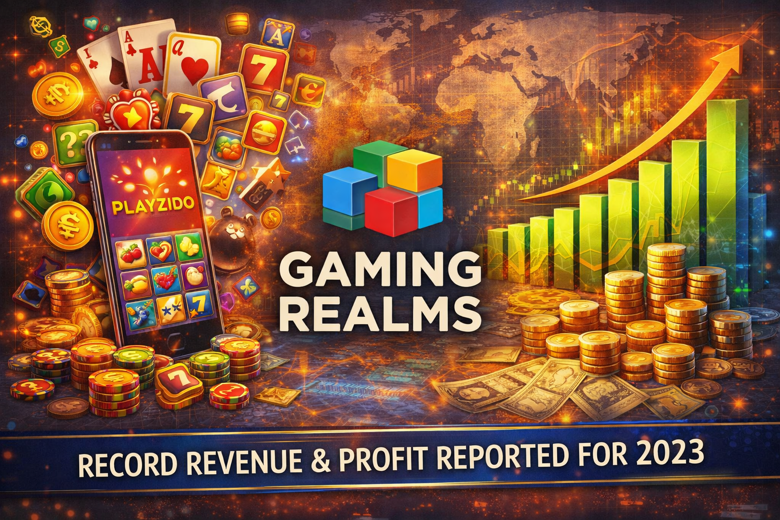 Gaming Realms Reports Record 2023 Revenue and Profit, Pursues Further Expansion